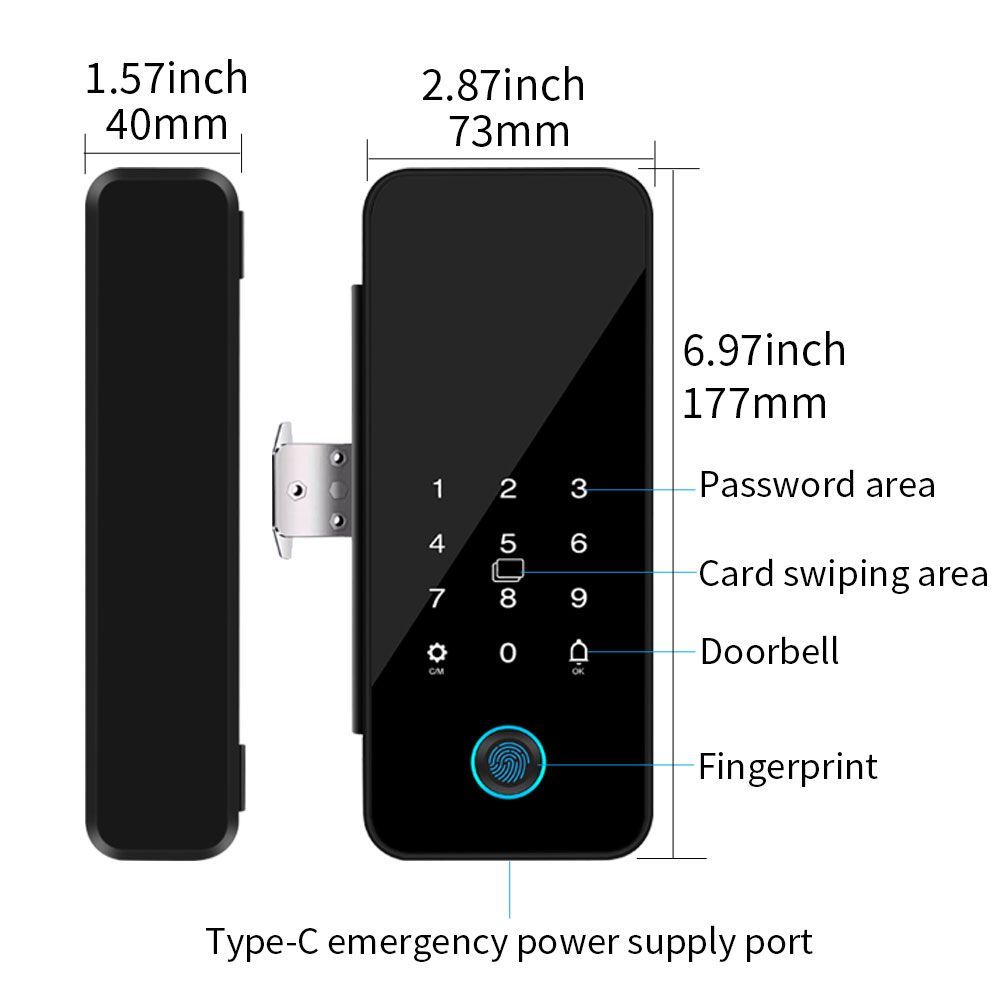 B16 Tuya APP Bluetooth Glass D - Glass Door Hinge review and price