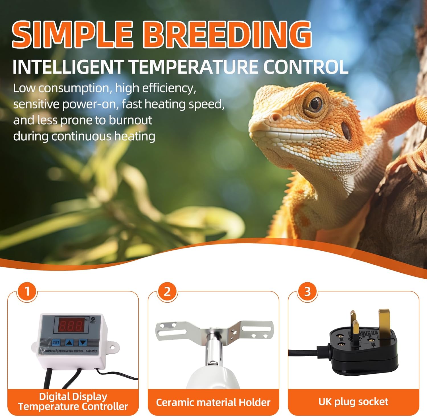 Reptile Heat Lamp Holder Heati - Ceramic Heat Emitter review and price