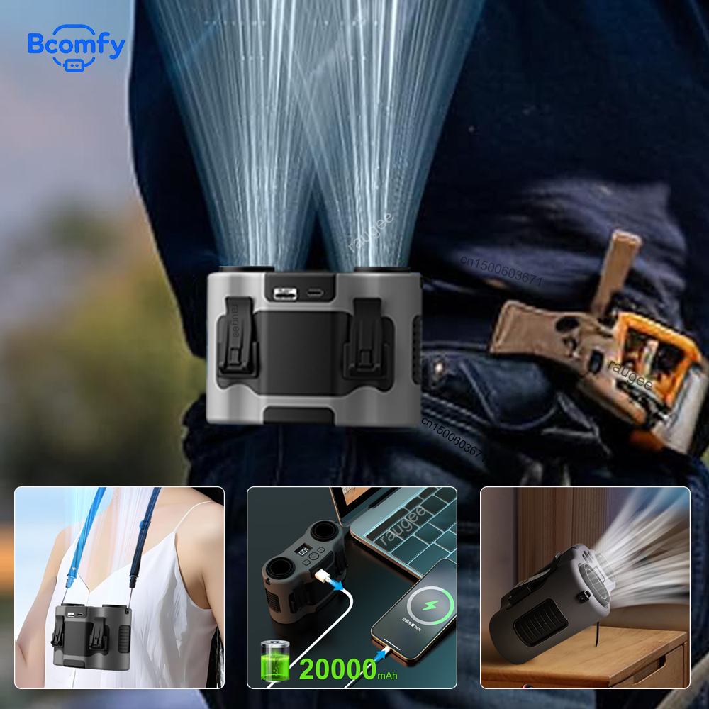 20000mAh Waist Fan Portable Ou - Timer Dual Outlet review and price