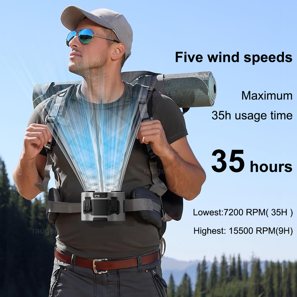 20000mAh Waist Fan Portable Ou - Timer Dual Outlet review and price