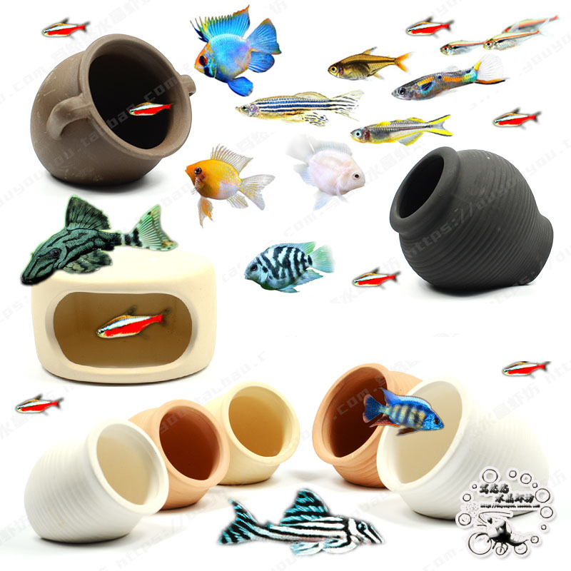 Ceramics Jar Fish Tank Decorat - Hide Cave Ceramic review and price