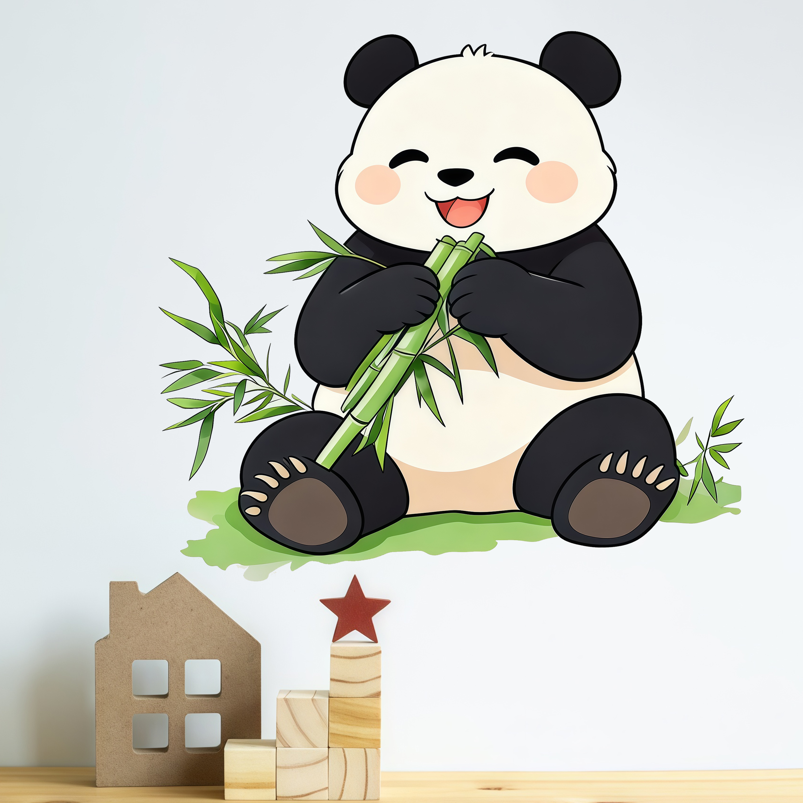Bamboo And Panda Wall Decals S - Pvc Panel Background review and price