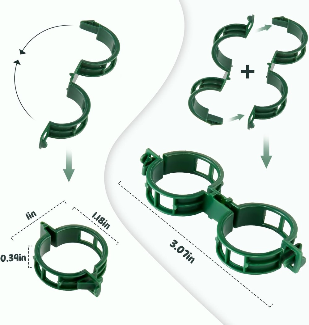 100 Pcs Plant Support Clips fo - Vine Climbing Plastic review and price