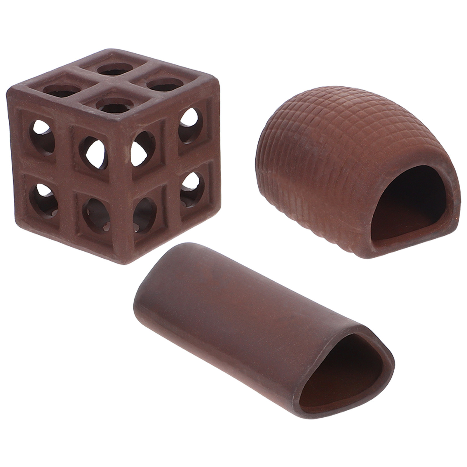 3Pcs Aquarium Decorative Rocke - Hide Cave Ceramic review and price